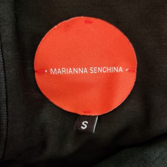 Marianna Senchina Rosemary Dress Black Small Sleeveless *Missing Neck Tie* - Picture 9 of 11